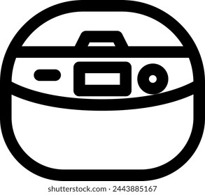 Line style icon related to appliance, rice cooker