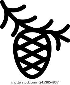 Line style icon related to autumn, pine cone