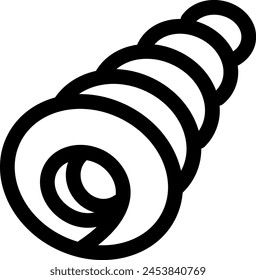 Line style icon related to bread, chocolate coronet, sweet bread, sweet bun