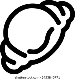 Icono de estilo de línea relacionado con pan, rollo, rollo de mantequilla