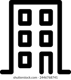 Line style icon related to building, architecture, estate, company, office