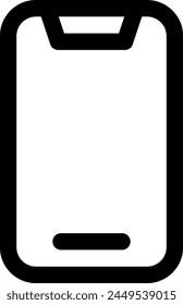Line style icon related to content, smartphone