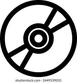 Line style icon related to content, cd, dvd, disc