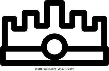 Line style icon related to crown