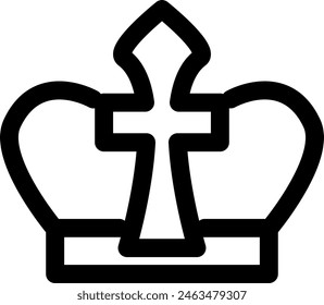 Line style icon related to crown