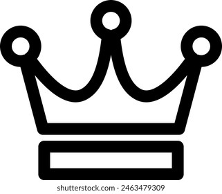 Line style icon related to crown