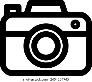 Line style icon related to device, camera, photo, shooting, photography, shutter, lens, digital camera