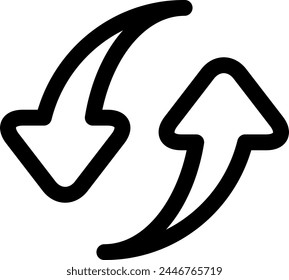 Line style icon related to eco, recycle, arrow