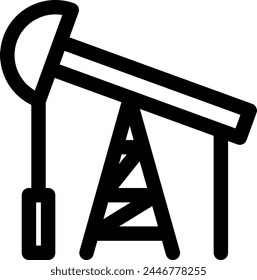 Line style icon related to energy, oil, petroleum, oil field, fossil fuel, crude oil