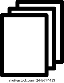 Line style icon related to file, document, multiple, business