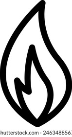 Line style icon related to fire