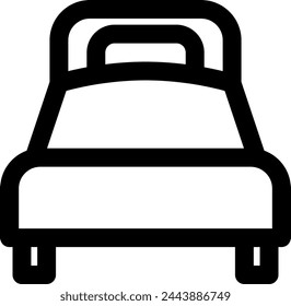 Line style icon related to furniture, bed