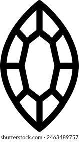 Icono de estilo de línea relacionado con gema