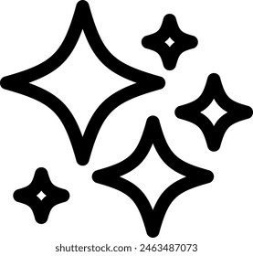 Line style icon related to glitter