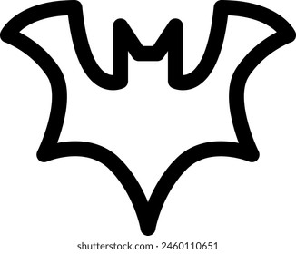 Line style icon related to halloween, bat