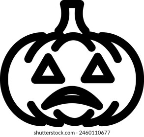 Line style icon related to halloween, pumpkin, lantern, jack-o-lantern