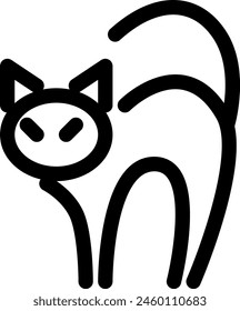 Line style icon related to halloween, cat