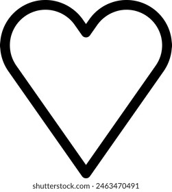 Line style icon related to heart