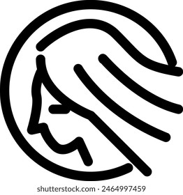 Line style icon related to horoscope, virgo