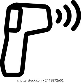 Line style icon related to hygiene, thermometer