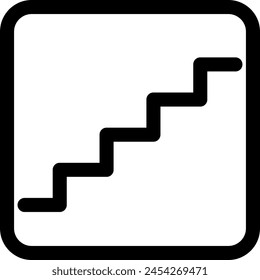Line style icon related to information, stairs