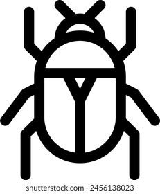 Line style icon related to insect, drone beetle