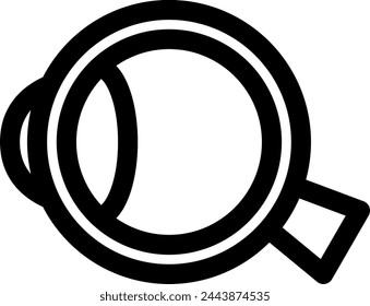 Line style icon related to internal organ, eye, eyeball