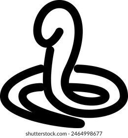 Line style icon related to japanese zodiac, snake