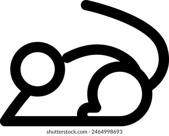 Line style icon related to japanese zodiac, rat, mouse