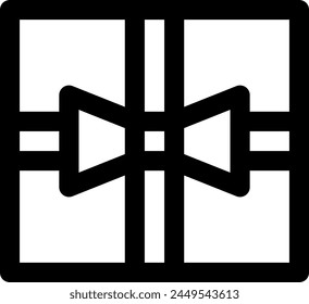 Line style icon related to loyalty, present, gift, ribbon, box