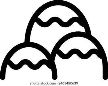 Line style icon related to mountain