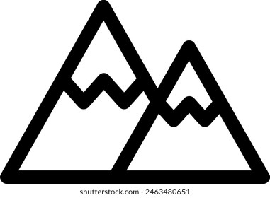 Line style icon related to mountain