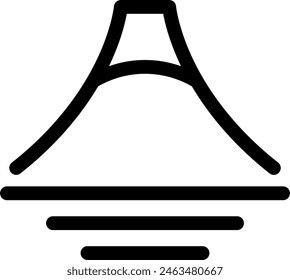 Line style icon related to mountain, mount fuji, fuji, japan, japanese style, japanese, new year, lake