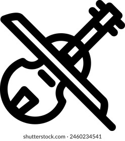 Line style icon related to music, violinr, strings, instrument, play