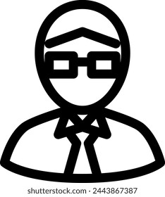 Line style icon related to people, man, male, glasses