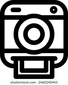 Line style icon related to photo, instant camera, polaroid