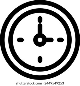Line style icon related to schedule, clock, time