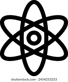 Line style icon related to science, atom, molecule, element