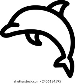 Line style icon related to sea animal, dolphin, sea mammal