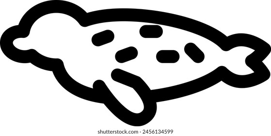 Line style icon related to sea animal, seal, pinniped, sea mammal