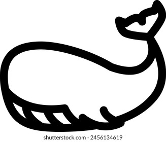 Line style icon related to sea animal, whale, sea mammal