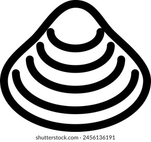 Line style icon related to sea animal, clam, shellfish