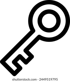Icono de estilo de línea relacionado con la seguridad, llave, cerradura, seguridad