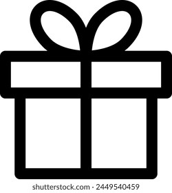 Line style icon related to shopping, present, gif, box, ribbon