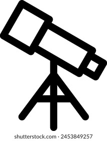 Line style icon related to space, telescope