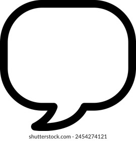 Line style icon related to speech bubble, round, square