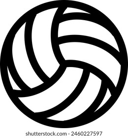 Line style icon related to sport, volleyball, ball
