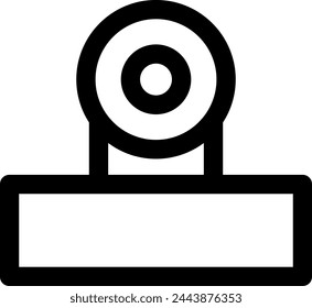 Line style icon related to stationery, clip, paperclip, eyeball clip