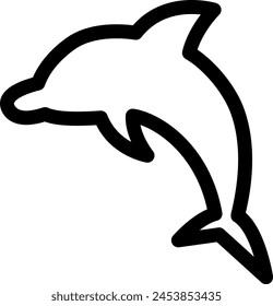 Line style icon related to summer, dolphin, animal