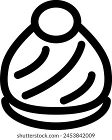 Line style icon related to sweets, mont blanc, cake